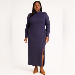 Nina Parker Lavender Long Sleeve Bodycon Midi Dress